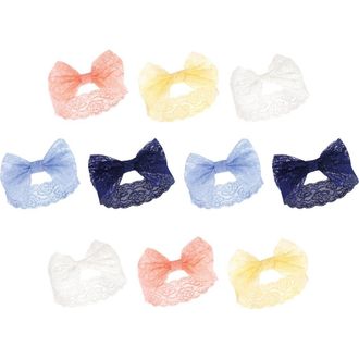 Hudson Baby 10Pk Lace Headbands in Periwinkle Yellow at Nordstrom