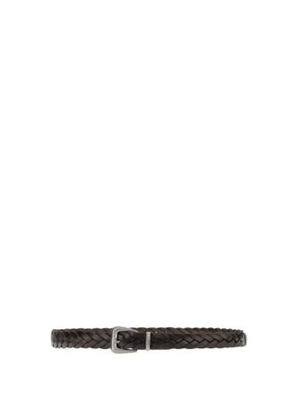 Brunello Cucinelli Braided Calf Leather Belt - Brown