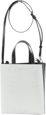 Marni Pre-owned Museo kalf mini tas - Heren - Vintage Shopper - Grijs - ONE Size - Leer - Vintage