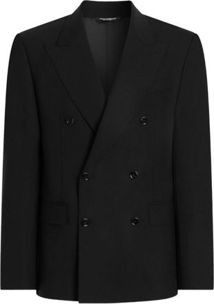 Dolce & Gabbana Black Peaked Lapel Blazer