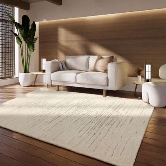 Paco Home Alfombra Salon De Habitacion Pelo Corto Geometrico Nordica Moderna 3D Beige 160x230 cm - Paco Home
