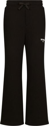 Dolce & Gabbana logo-print cotton track pants - men - Cotton - M - Black