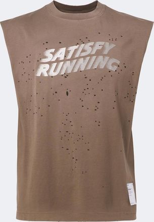 SATISFY Top MothTech in cotone con stampa