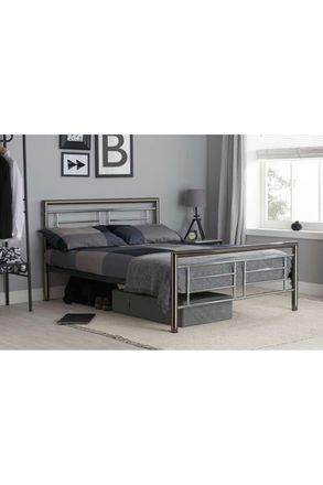 Birlea Montana Bed in Silver | Size: Double