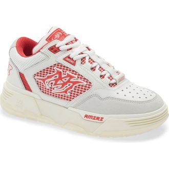 Amiri MA-94 Low Top Platform Sneaker in White Red at Nordstrom, Size 12Us