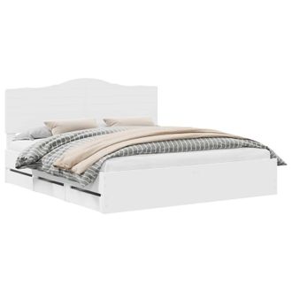 vidaXL Estructura De Cama Con Caj&oacute;n 180 X 200 Cm Madera Ingenieril Vidaxl