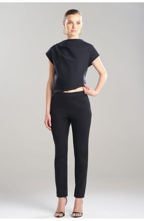 Natori Techno Crepe Side Zip Ankle Pants in Black at Nordstrom, Size 12