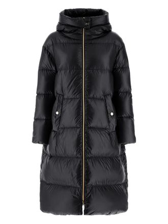 Herno padded hooded coat - women - Polyamide/Polyamide/Down/Feather - 46 - Black