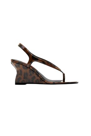 Simon Miller Womens Beep Thong Wedge Sandal In Leopard