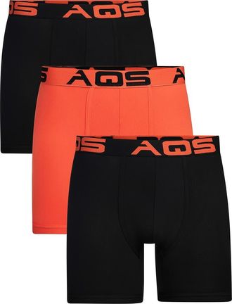 AQS Classic Fit Boxer Briefs - Pack of 3 in Black/orange/black at Nordstrom Rack, Size X-Large
