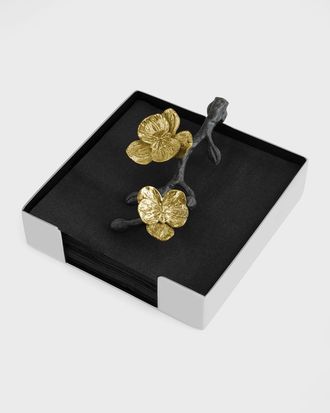 Michael Aram Gold Orchid Cocktail Napkin Holder