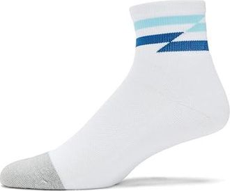 Feetures Elite Light Cushion Quarter Crew Cut Socks Shoes White Track : MD (US Mens Shoe 6-8.5 - Womens Shoe 7-9.5), Spandex/Nylon