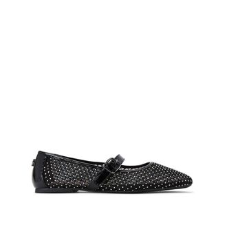 Kurt Geiger Womens Nina Mesh Ballet Flats - Black Fabric - Size UK 7