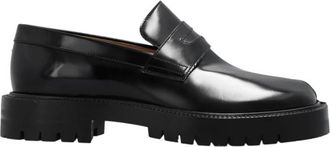 Maison Margiela Tabi Moccasins - Dames - Loafers - Zwart - 44 EU - Leer - Schoenen