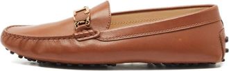Tod's Mocassini con fibbia logo - Marrone