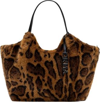 DKNY Paula Medium Faux Fur Tote - - Bags - Donna - Marrone - ONE SIZE