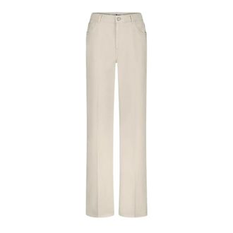 Riani Jeans, Dames, Beige, S, Katoen, Rechte katoenen jeans met logodetails