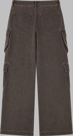 Rick Owens Mens Cargo Jeans Cotton Denim Brown