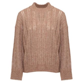 PESERICO Jersey de Alpaca con Perforaciones - Knitwear - Mujer - Beige - S