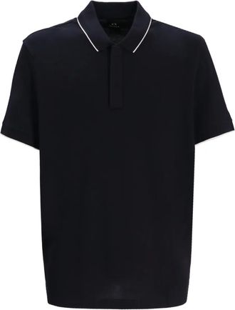A|X Armani Exchange Polo con colletto a contrasto - Blu