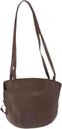Loewe Pre-owned Cross Body Bags, female, Brown, Size: ONE SIZE Pre-owned Leather Shoulder Bag