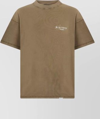 Represent cotton hemp t shirt logo embroidery