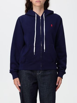 Polo Ralph Lauren Felpa con cappuccio e zip in misto cotone con logo ricamato