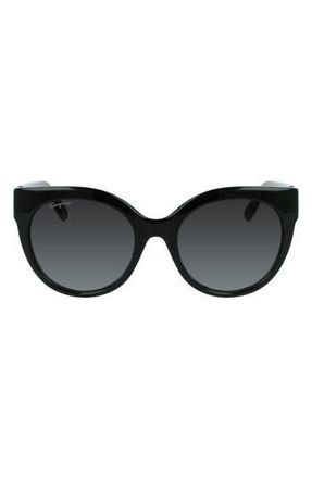 Ferragamo Gancini 53mm Round Sunglasses in Black at Nordstrom Rack