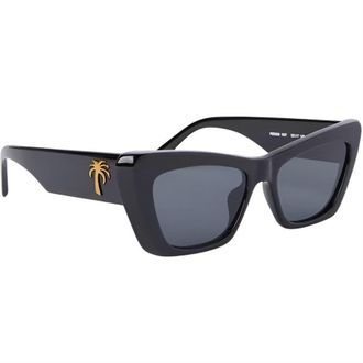 Palm Angels Mens Accessories Fairfield Rectangle Sunglasses in Black Dark Grey - One Size