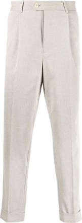 Brunello Cucinelli straight-leg cotton trousers - men - Cotton/Spandex/Elastane/Viscose/Cupro/Acetate/Cotton - 42 - Neutrals