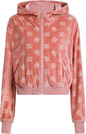 Dolce & Gabbana Cardigan DNA con stampa logo - Rosa