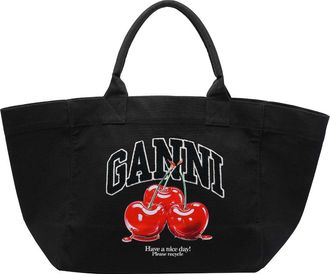 Ganni Xxl Cherry Tote Bag