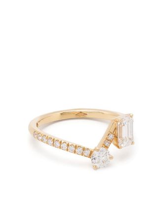 Loyal.e Paris Anello Toi+Moi in oro giallo 18 carati con diamanti