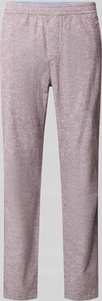 Tom Tailor Gerade Hose aus Leinen-Baumwoll-Mix in Hazel Melange, Gr&ouml;&szlig;e XXXL