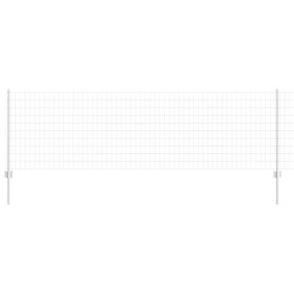 Berkfield Home Durable Euro Fence with 5 U Posts Silver 0, 8x10 m Steel
