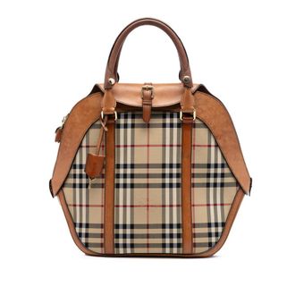 Burberry Pre-owned Burberry Medium Haymarket Check Coated Canvas Orchard Bowling Bag Ladies QGRJOH97I5VNRY2N