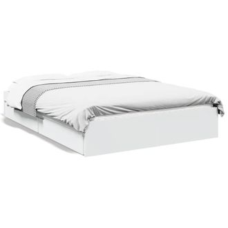 Berkfield Home Bed Frame with Drawers without Mattress White 120x190 cm Small Double