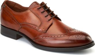 Base London Bell Leather Mens Burnt Tan Brogues Shoes - Size UK 11