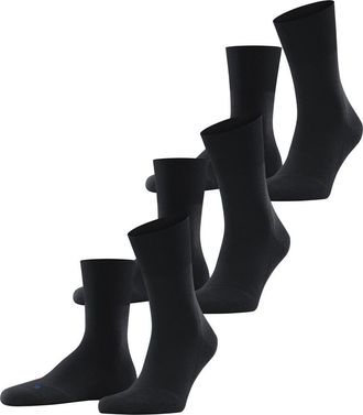 Falke Run Cotton Socks 3-Pack in Black at Nordstrom, Size Medium