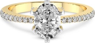 Pompeii3 2 1/2Ct Oval Diamond Lab Grown Engagement Ring in White, Yellow or Rose Gold