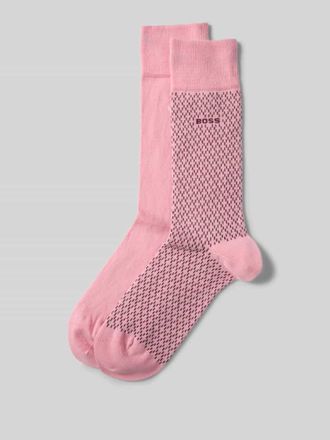 HUGO BOSS Socken mit Label-Detail im 2er-Pack in Rosa, Größe 39-42