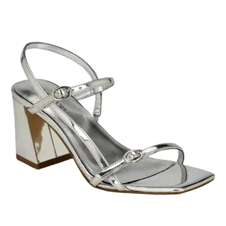 Calvin Klein Womens Calvin Klein Linella Heeled Sandal Silver LINELLA-SLVR