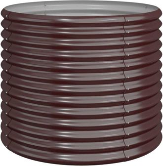 vidaXL Garden Planter Galvanised Steel 80x80x68 cm Brown Vidaxl