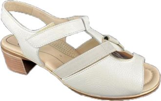 Ara Elegante High Heel Sandalen - Dames - Sandalen met hakken - Beige - 37 EU - Schoenen