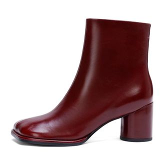 Cesare Gaspari Schoenen, Dames, Rood, 37 EU, Leer, Lederen enkellaarsjes Margarette