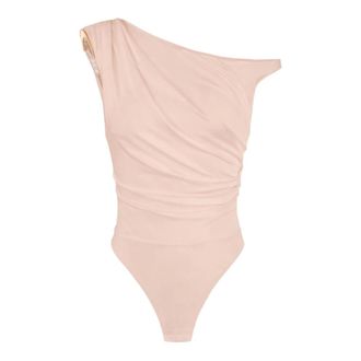 Elisabetta Franchi Body, female, Pink, Size: XL Body in jersey con spalla gioiello