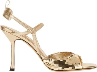 Fendi Very Colibr&igrave; Slingback Hak - Dames - Sandalen met hakken - Geel - 36 EU - Leer - Schoenen