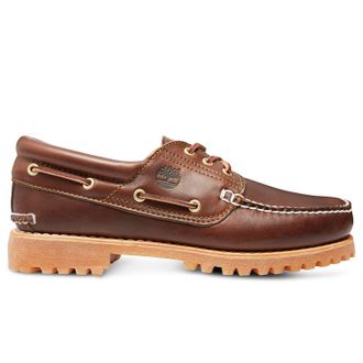 Timberland Heritage 3 Eye Classic Lug Leather Mens Shoes - Brown - Size:UK 10.5