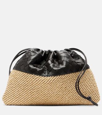 Bottega Veneta Borsa Dustbag Small in rafia e pelle