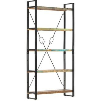 vidaXL 5-Tier Bookcase 90x30x180 cm Solid Reclaimed Wood Vidaxl
